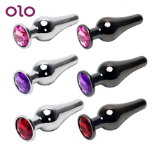 OLO Anal Plug Butt Plug Crystal Metal Anal Prostata Massage Sex Toys for Women Men Erotic Adult Products 2024 - buy cheap