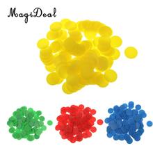 MagiDeal 100 Opaque Plastic Board Game Counters Tiddly winks Numeracy Teaching for Pub Club Party Supplies Birthday Gift 2024 - buy cheap