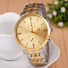 Men's Business Watch Stainless Steel Quartz Watches Golden Men Watch Clock 2024 - buy cheap
