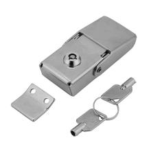 Stainless Steel Concealed Toggle Latch Safety Catch Key Lock Hasp Spring Loaded Hardware Tools Wholesale. 2024 - buy cheap