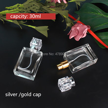 5/10 piezas 30 ml de oro/plata de recarga de Spray de vidrio recargable botellas de Perfume de vidrio Automizer envase cosmético vacío para viajes 2024 - compra barato