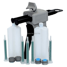 50ml 1:1 2:1 Dispenser Dispensing Caulking Gun + 5pcs Epoxy Resin Static Mixer Mixing Nozzle + 2 Sets AB Glue 2-part Cartridge 2024 - buy cheap