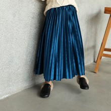 2022 Teenage Skirt Girls Winter Autumn Spring Maxi Long Pleated Baby Girl SkirtS Pink Red Blue Grey Mother And Daughter Clothes 2024 - buy cheap