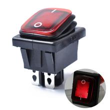 Rocker Toggle Switch On-Off-On 4 Pins 12V DC Car Boat Automobiles Waterproof LED Latching Switches (Red Light) 2024 - buy cheap