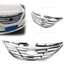 Rejilla frontal superior para coche, accesorio de ABS cromado, Horizontal, para Hyundai Sonata 2011, 2012, 2013 2024 - compra barato