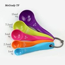 5pcs/set Kitchen Colourworks Colorful Measuring Spoons Spoon Cup Utensils Cream Cooking Baking Set Spoon Set Kitchen Tools 2024 - buy cheap