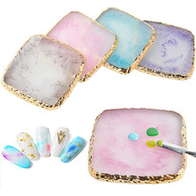 3Pc Resin Stone Nail Art Gel Polish Color Acrylic Tips Holder Drawing Paint Dish Glue Card Display Manicure Tool Leaf Palette 2024 - buy cheap
