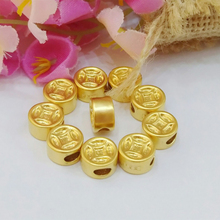 2019 New Brass Gold Plated Transfer Beads Loose Beads Bracelet Pendant Accessories Vacuum Plating DIY Jewelry Accessories 2024 - buy cheap