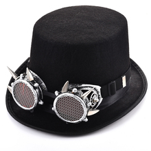 Chapéu espinho de steampunk para cosplay, chapéu punk tipo fedora para fantasia, acessório gótico para festa 2024 - compre barato