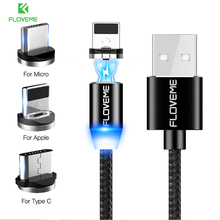 Floveme-cabo usb para recarga, magnético, carga rápida, para iphone vários modelos 2024 - compre barato