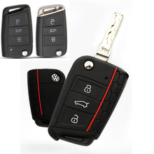 Дистанционный силиконовый чехол для ключей от машины для VW Polo Golf 7 Tiguan для Skoda Octavia Kodiaq Karoq для SEAT aeca Leon Ibiza 2015 2016 2017 2024 - купить недорого