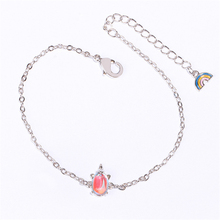 Plata esterlina 925 Linda mal unicornio Arco Iris pulseras de piedras para la amistad brazalete de moda de las mujeres 2019 amigos Accesorios 2024 - compra barato