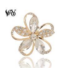 VEYO Snowflake Crystal Brooch Pin Flower Brooches Women Clothes Accessories Jewelry 2024 - buy cheap