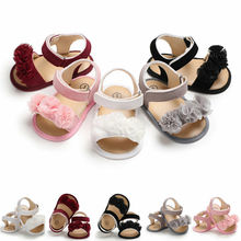 Summer Newborn Kid Baby Girl Flower Lace Sandals Casual Crib Shoes First Prewalker Beach Sandals Clogs Baby Shoes 2024 - buy cheap