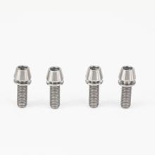 LOT 4 M6 x 18mm Original Color TC4 GR5 Titanium Alloy Allen Hex Screw Taper Cone Head Bolts With Washer For Bicycle 2024 - buy cheap