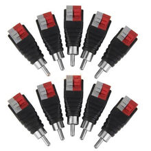 10 pcs Speaker Wire Cable to Audio MALE RCA Connector Adapter Jack Plug for Bose Male  Useful 2024 - buy cheap