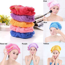 US Stock Hair Dry Cap Towel Microfiber Turban Wrap Quick Dry Bath Coralline Hat 2024 - buy cheap