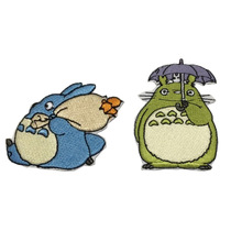 Requintado bonito japonês clássico anime totoro remendos ferro em apliques dos desenhos animados para roupas 3d diy roupas casacos emblemas adesivos 2024 - compre barato