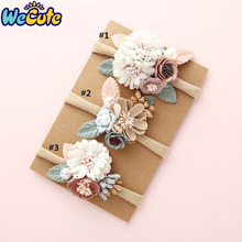 Wecute-Diadema Bandeau para bebé, accesorio para el cabello para infantes, con Estilo Princesa de flores, a la moda 2024 - compra barato