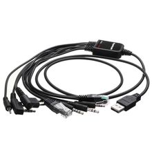 8 в 1 USB кабель для программирования совместим с Walkie Talkie Motorola Kenwood ICOM BAOFENG TYT QYT Radio 2024 - купить недорого