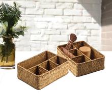 Handmade Seaweed Weaving Creative Home Debris Finishing Retro Straw Storage Box Decorative Lids Seagrass Wicker Shelves Woven Ba 2024 - buy cheap