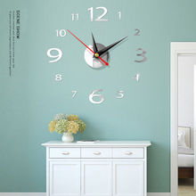 Relógio de parede 3d espelhado, grande, 400mm, adesivo de parede, decoração para casa, escritório, diy, acessórios de decoração 2024 - compre barato