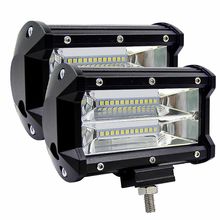 Luz LED de trabajo para conducción, lámpara antiniebla, todoterreno, camión, SUV, 2 uds., 5 pulgadas, 72W, 6500K 2024 - compra barato
