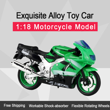 MAISTO 1:18 Kawwasaki ZX9R, modelo de motocicleta fundido a presión, juguete de absorción acortada funcional para niños, regalos, colección de Juguetes 2024 - compra barato