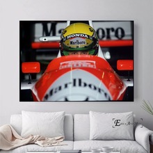 Винтажный постер Senna F1 Racer, классическая картина маслом на холсте, Настенная картина, картины для украшения гостиной 2024 - купить недорого
