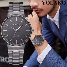 Hot Fashion Men Stainless Steel Business Watch Luxury Male Quartz Watch Casual Men Wristwatches YOLAKO Brand Relogio Masculino 2024 - buy cheap