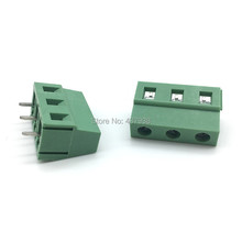 10pcs KF128-7.5-3P Screw 3Pin 7.5mm Straight Pin PCB Screw Terminal Block Connector 300V/10A Green Color 2024 - buy cheap