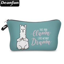 Deanfun-Bolsa de cosméticos de Llama de Yoga para mujer, bolsas para maquillaje a prueba de agua, bonitas, 51433 2024 - compra barato