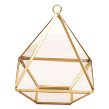 LUDA Diamond Shape Box Organizer Geometry Glass Cosmetic Storage Box Jewelry Collection Box Decoration Gift 2024 - buy cheap