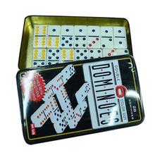 New White Color Dot Dominoes Set Simple Iron Boxed Fun Domino Toy Casual Game Card for Home Family Traveling 2024 - buy cheap