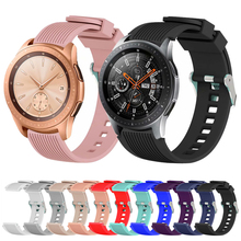 Pulseira de relógio de silicone, pulseira de relógio com faixa de silicone macio 22mm 20mm para samsung gear s3 s2 galaxy watch drive 2024 - compre barato