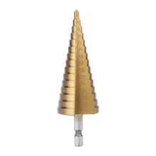 Broca cone de titânio com gradação, corte cônico 4-32mm hss 4241 para ferramenta de chapa de metal, acessórios de carro, ferramentas de reparo profissional 2024 - compre barato