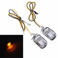 Mayitr Amber 6 LED Mini Motorcycle Turn Signal Light 12V Motorbike Left/Right Blinker Indicator lamp, 1pair Amber 2024 - buy cheap