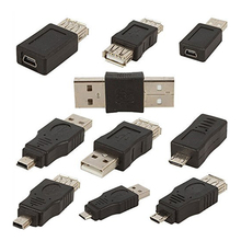 10 шт. OTG 5 Pin F/M мини-адаптер конвертер USB папа к женскому Micro-USB 2024 - купить недорого