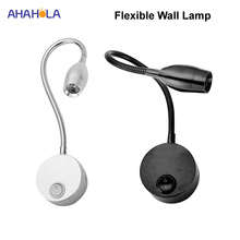 3w Flexible Led Wall Lamp Modern Black Silver Bedside Lamp Sconce Led Wall Lights for Bedroom Light Wall Sconces Modern Wandlamp 2024 - buy cheap