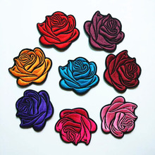 PGY-Parches 3D de Color para reparación de ropa, parche de bordado de flores rosas, bricolaje, para planchar en cofre, para decoración de bodas 2024 - compra barato