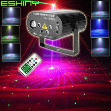 Eshiny-mini projetor com 5 lentes remotas rgb, laser 96 patterns, luz led, festa, dj, discoteca, natal, dança, palco, efeito de luz t250d2 2024 - compre barato