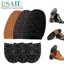 BSAID-suelas de zapatos de goma para hombre, zapatos de negocios de cuero, resistentes al desgaste, antideslizantes, para senderismo y nieve, DIY, talón/antepié, 4 Uds. 2024 - compra barato