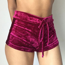 Shorts feminino e casual de cintura alta, bermuda sexy dourada em 6 cores, para exercícios, verão, novo, 2019 2024 - compre barato