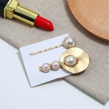 Simulated Pearl Hair Barrettes for Women Korea Jewelry Big Oval Hair Clips Fashion Hair Accessories Hairpins Lady Girl Headwear 2024 - buy cheap