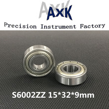 Free Shipping S6002zz (10pcs) 15*32*9mm Stainless Steel Deep Groove Ball Bearing 15x32x9mm 6002zz S6002 Zz Roulement A Bille 2024 - buy cheap