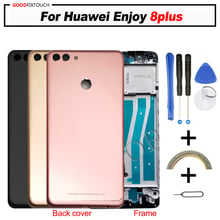 Para huawei enjoy 8plus moldura frontal gabinete de revestimento de placa com capa traseira tampa de bateria tampa traseira/quadro 2024 - compre barato