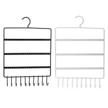 2019 New 66 Holes and 10 Hooks Wall Earring Organizer Jewelry Hanging Holder Necklace Display Stand Rack Holder 2024 - buy cheap