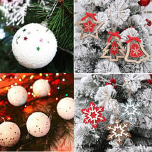 Новогодние снежинки, звезда, Санта-Клаус, сапоги, колокольчики, Рождественская елка, подвесные деревянные украшения вечерние, рождественские украшения для дома 2024 - купить недорого