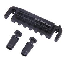 Ponte da guitarra preto liga de zinco waparound ponte tailpiece peças reposição da guitarra acessórios para lp sg guitarra 2024 - compre barato