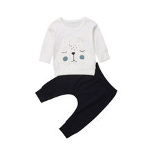 Camisetas cálidas de oso para bebés recién nacidos, camisetas de invierno, pantalones, trajes 2024 - compra barato